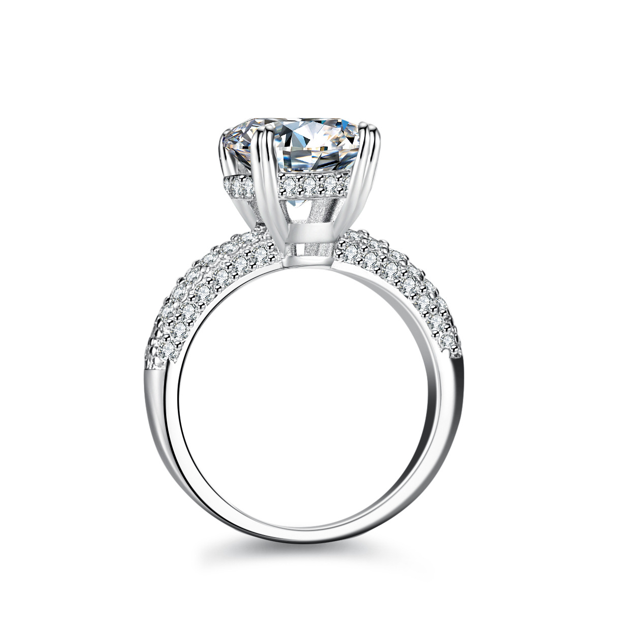 Alien 18K Gold Inlaid Moissani - Moissanite Engagement Ring 1 Carat review and price