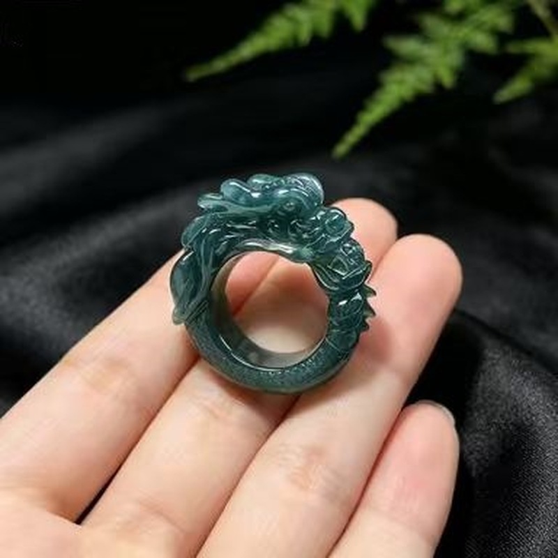 Jadeite A-grade blue water dra - Rings review and price
