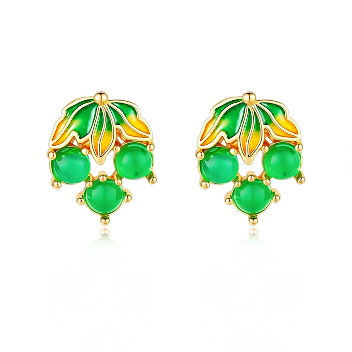 Burmese Jadeite Grape Earrings - Earrings review and price