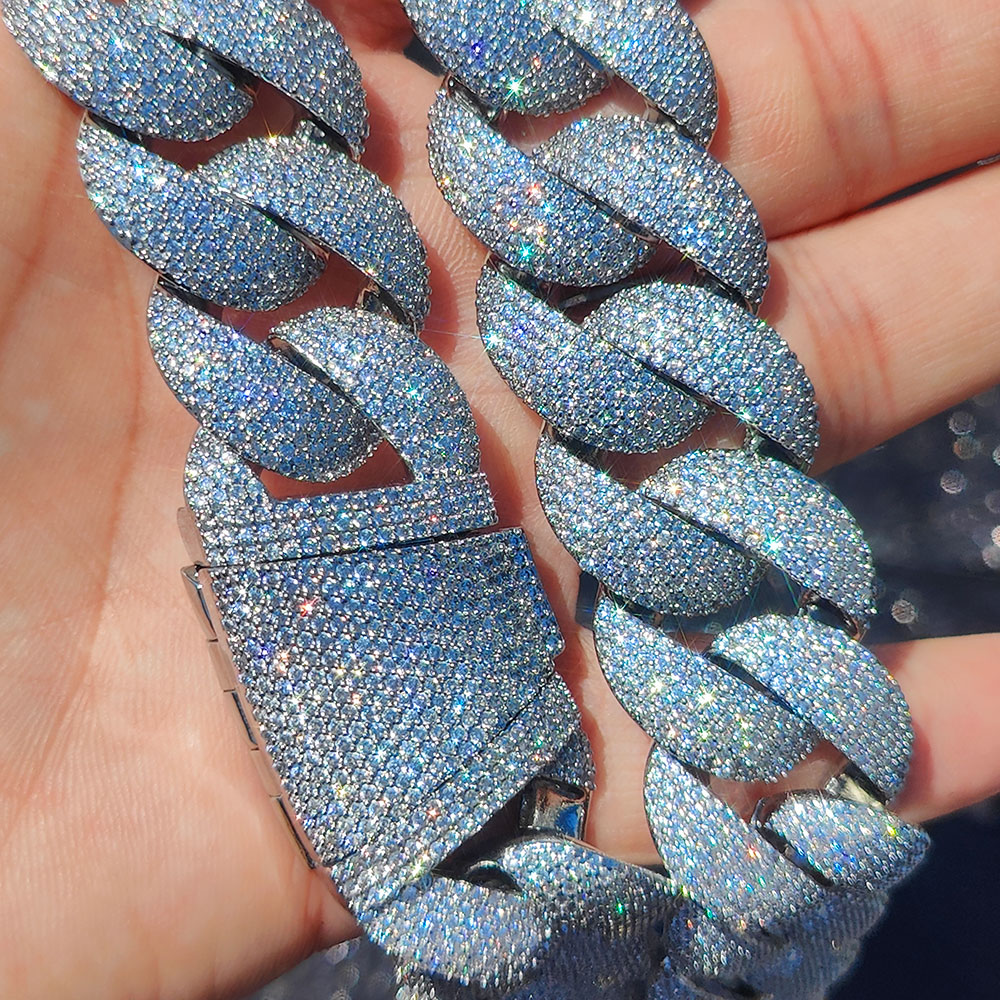 Luxury 24MM 6 Rows Cluster 5A  - Cuban Link Chain 12Mm review and price