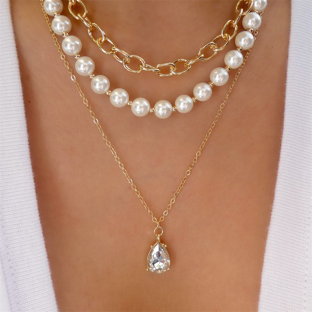Trendy Gold-plate Geometric Be - Pearl Choker Necklace Vintage review and price