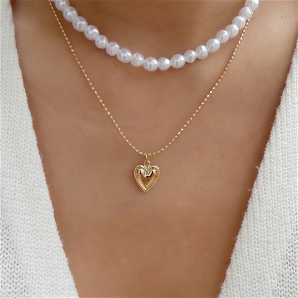 Trendy Gold-plate Geometric Be - Pearl Choker Necklace Vintage review and price
