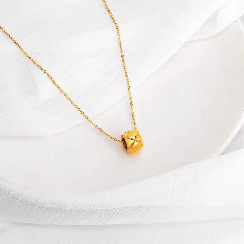Luxury Golden Rhombus Cross Ci - Cross Pendant Necklace Gold review and price