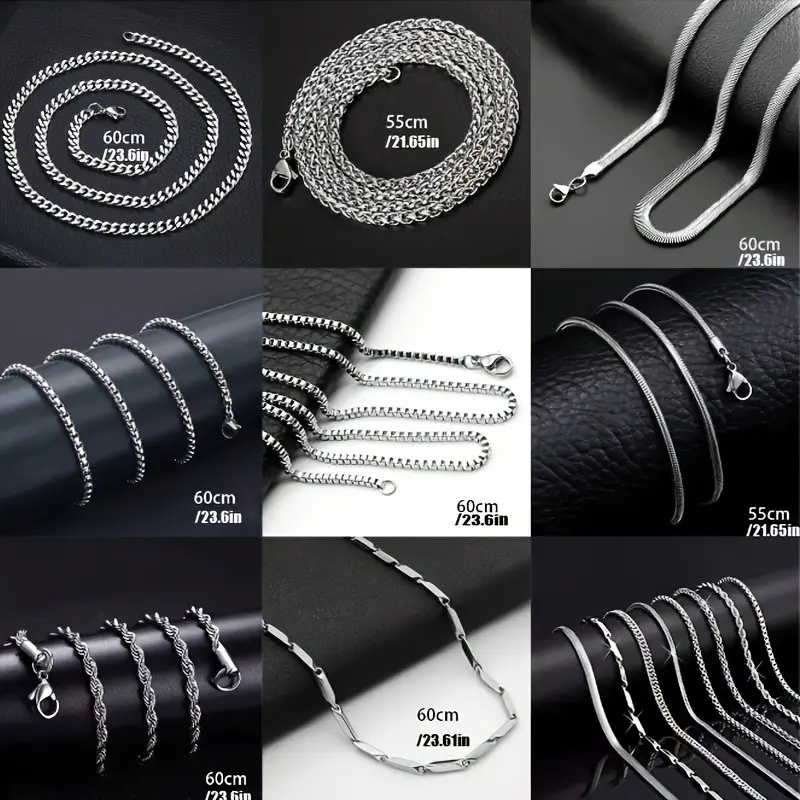 8Pieces Men Stainless Steel Ne - Cuban Link Chain 12Mm review and price
