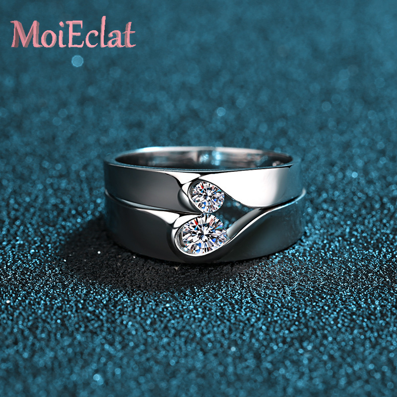 Sparkling Platinum Pt950 Lover - Moissanite Engagement Ring 1 Carat review and price
