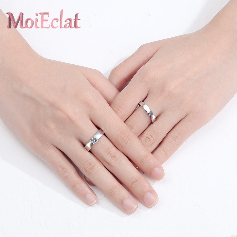 Sparkling Platinum Pt950 Lover - Moissanite Engagement Ring 1 Carat review and price