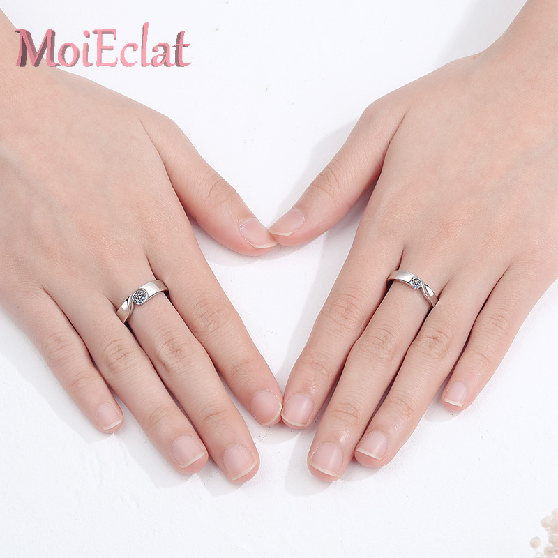 Sparkling Platinum Pt950 Lover - Moissanite Engagement Ring 1 Carat review and price